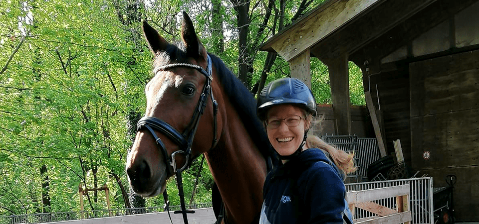 Angela Domes und ihr Pferd